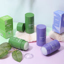 Máscara Facial Sólida Stick Chá Verde Mel Pêssego Limpeza Poro Hidratante Longo Carvão Berinjela Filme de Lama
