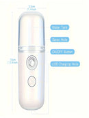 Pulverizador Facial de Névoa USB – Umidificador, Nebulizador Recarregável e Vaporizador Facial – Dispositivo de Beleza e Hidratação para Cuidados com a Pele Facial