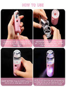 Pulverizador Facial de Névoa USB – Umidificador, Nebulizador Recarregável e Vaporizador Facial – Dispositivo de Beleza e Hidratação para Cuidados com a Pele Facial