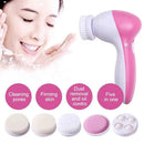 Limpador Facial Elétrico 5 EM 1 Escova de Limpeza Facial Máquina de Lavar Spa Cuidados com a Pele Massageador Limpeza de Cravos Ferramentas de Limpeza Facial
