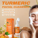 Limpador de Cúrcuma Hidratar Brilho Facial Tom de Pele Lavagem Facial Diária Espuma com Escova Cuidados com a Pele Extrato de Fruta de Limão Limpo