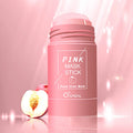 Máscara Facial Sólida Stick Chá Verde Mel Pêssego Limpeza Poro Hidratante Longo Carvão Berinjela Filme de Lama